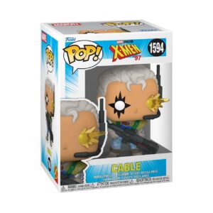 100% Genuine Funko Pop! Cable figure from X-Men '97, displaying detailed design and accessories, ready for collectors.