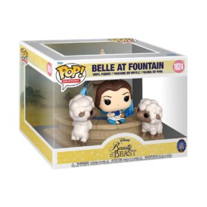 100% Genuine Funko POP! featuring Belle at a fountain with two sheep. Perfect for Disney fans and collectors!