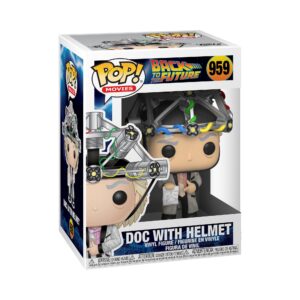 Authentic Funko POP! figure of Doc Brown with helmet from Back to the Future, perfect for collectors. 100% genuine product.