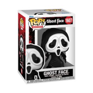 100% Genuine Funko POP! Movies Ghostface vinyl figure, in a collectible box showcasing the iconic mask and robe design.