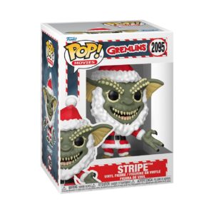 100% Genuine Funko POP! Gremlin, featuring Stripe in a Santa outfit with a mischievous grin. Perfect collectible for fans!