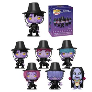 Discover the authentic Funko Pop! Kpop Demon Hunters series featuring vibrant figures in stylish outfits and unique hairstyles.