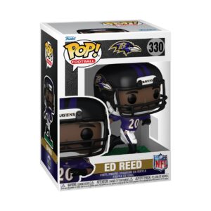 100% genuine Ed Reed Funko Pop! from NFL Legends. Features vibrant Ravens colors and iconic pose in collectible packaging.
