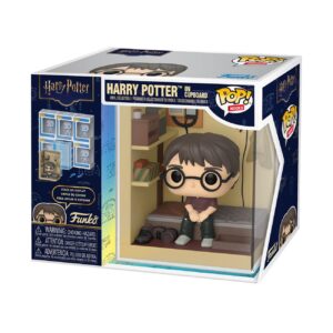 100% authentic Funko POP! Harry Potter figure, featuring Harry in a cupboard, perfect for collectors and fans.