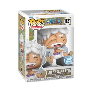 100% genuine Luffy Gear Five Funko Pop! Figure from One Piece, showcasing vibrant details and iconic character design.