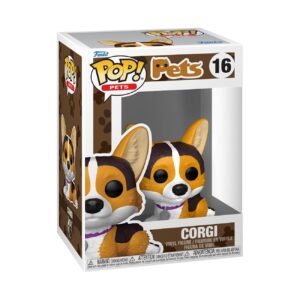 Authentic Funko Pop! Pets Corgi figure, featuring adorable design in a stylish box. Perfect for collectors and pet lovers!