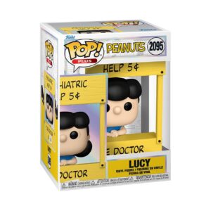 Authentic Funko POP! Plus Lucy from Peanuts in classic window box packaging, featuring vibrant colors and playful design.