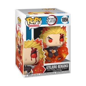 Authentic Funko POP! figure of Kyojuro Rengoku from Demon Slayer; vibrant colors and dynamic pose for collectors.