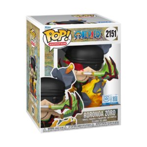 100% Genuine Funko POP! Premium Zoro figure from One Piece, featuring vibrant colors and intricate details in a collectible box.