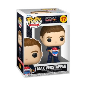 100% Genuine Funko Pop! Racing figure of Max Verstappen in Red Bull uniform, capturing his racing spirit in vinyl.
