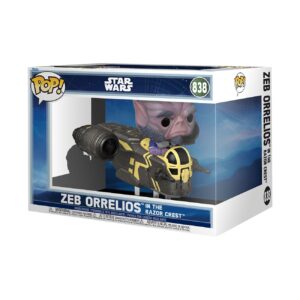 Authentic Funko Pop! Rides Deluxe featuring Mandalorian & G in iconic Razor Crest ship. Perfect for collectors.