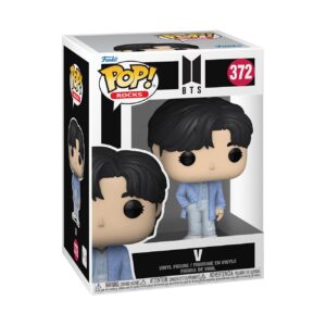 Authentic Funko POP! BTS figure of V, featuring a stylized design, packed in an eye-catching collector's box.