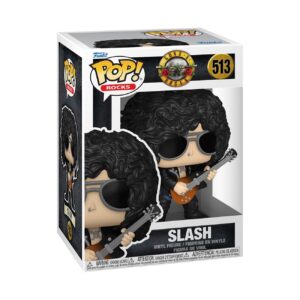 Authentic Funko POP! Rocks figure of Slash from Guns N' Roses, featuring iconic details and vibrant packaging.