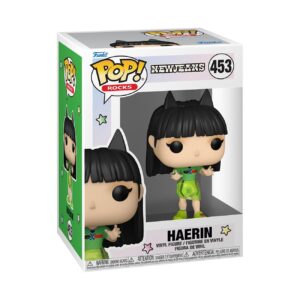 Authentic Funko POP! Rocks figure of Haerin from New Jeans, featuring vibrant colors and iconic styling in collectible packaging.