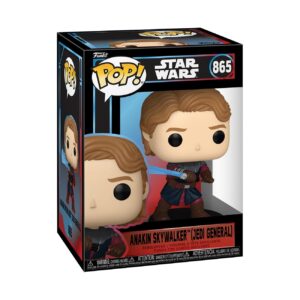 100% Authentic Funko Pop! Anakin Skywalker (Jedi General) collectible figure, complete with lightsaber and detailed packaging.