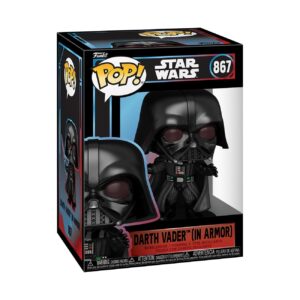 Authentic Funko POP! Star Wars Darth Vader figure in armor. Collectible, detailed, and perfect for fans of the franchise.