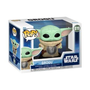 100% Genuine Funko Pop! of Grogu from Star Wars: The Mandalorian, featuring his signature big ears and cute expression.