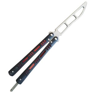 100% Genuine G10 Handle with Ball Bearing (ZZ) for smooth flipping, featuring a durable black and red design.