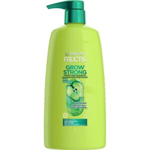 Discover authentic Garnier Fructis Grow Strong Shampoo, a fortifying formula for healthy, vibrant hair. 100% genuine product.