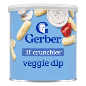 Discover Gerber Veggie Dip Lil Crunchies, a premium imported snack, perfect for little ones. Available at Curat Cart.