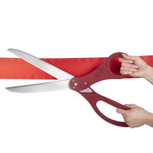 100% Genuine Giant Ribbon Cutting Scissor Set, perfect for grand openings and celebrations. Effortlessly cut through ribbon.