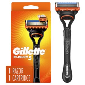 100% Genuine Gillette Fusion5 Razor with one cartridge. Experience a smooth shave with advanced technology.