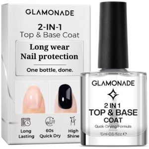 Discover Glamonade 2-in-1 Base Top Coat, a premium import offering long-lasting nail protection and quick-drying formula at Curat Cart.