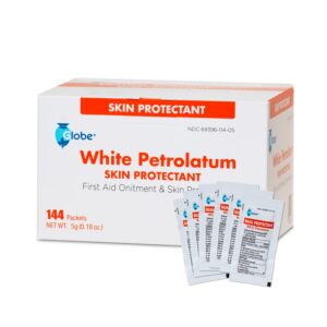 Premium imported Globe Petrolatum Jelly Skin Protectant in convenient packets, ideal for skin care. Available at Curat Cart.