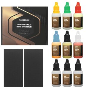 Premium imported Gold Silver Testing Kit featuring various solutions and testers for accurate jewelry appraisal from Curat Cart.