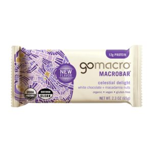 Discover the premium Gomacro Organic Macrobar in White Chocolate, a delicious imported treat from Curat Cart, perfect for health enthusiasts.