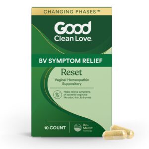 Good Clean Love Reset Vaginal Suppository offers premium imported BV symptom relief. Available at Curat Cart for effective homeopathic care.