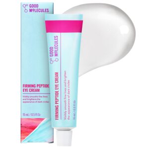 Good Molecules Firming Peptide Eye Cream brightens dark circles and smooths fine lines. Premium import available at Curat Cart.
