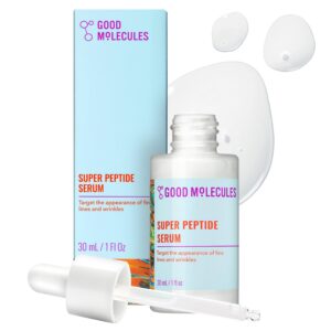 Authentic Good Molecules Super Peptide Serum, 30ml, targets fine lines and wrinkles for youthful skin.