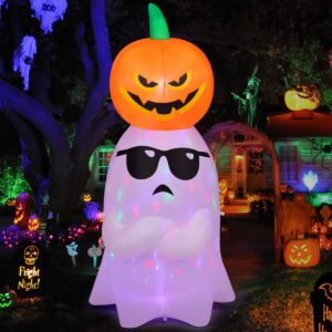 Premium imported GOOSH Halloween Inflatable Ghost with a pumpkin hat, perfect for festive decor. Available at Curat Cart.