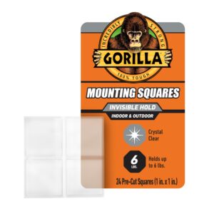Gorilla Invisible Hold Tape, a premium imported solution, offers strong mounting with crystal clear squares at Curat Cart. Perfect for indoor and outdoor use.