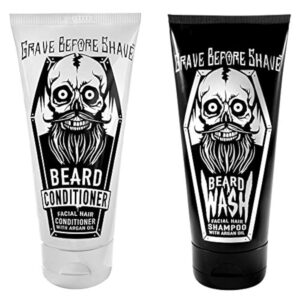 Discover the premium imported Grave Before Shave Beard Wash and Conditioner duo at Curat Cart, perfect for facial hair care.