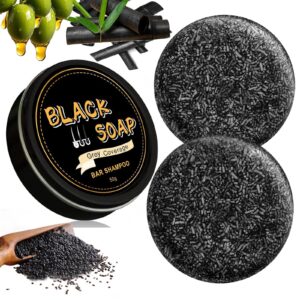 Premium imported Gray Hair Reverse Black Soap Shampoo bars showcase rich texture, perfect for rejuvenating your hair. Available at Curat Cart.
