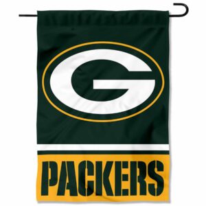 Premium imported Green Bay Packers garden flag, perfect for fans. Elevate your outdoor decor with Curat Cart's exclusive selection.