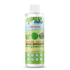 Premium imported Green Valley Cleanser, a herbal supplement for detox, available at Curat Cart. Health is your greatest wealth.
