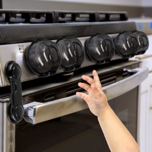 GRENFU Stove Knob Safety Covers offer premium imported protection for your kitchen. Ensure safety with Curat Cart's quality products.