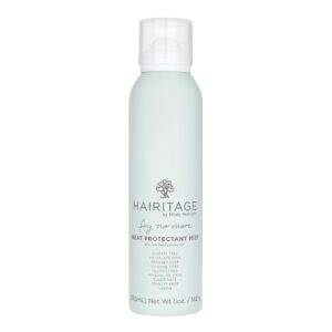 Discover Hairitage Argan Oil Heat Protectant Mist, a 100% genuine solution for protecting hair from heat damage.