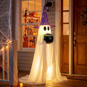 Premium imported Halloween Candy Ghost Decor with a whimsical hat, perfect for festive home displays, available at Curat Cart.