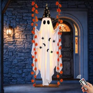 Premium imported Hanging Swing Ghost Outdoor Decor, perfect for festive vibes. Available at Curat Cart for a spooky touch.