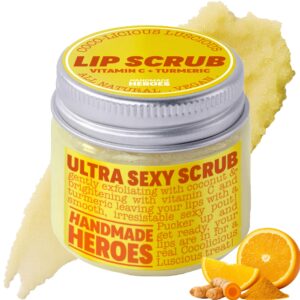 Discover the Handmade Heroes Turmeric Lip Scrub, a premium import from Curat Cart, infused with vitamin C for irresistibly smooth lips.