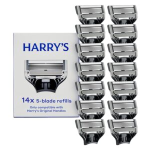 Discover Harry's 14 genuine 5-blade refills, designed for a smooth, comfortable shave with original handles.