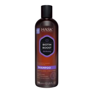 HASK Biotin Boost Thickening Shampoo, a premium imported solution for fuller hair, available at Curat Cart.