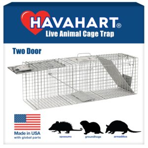 100% Genuine Havahart large 2 door humane catch and release trap for safe animal capture. Made in USA.