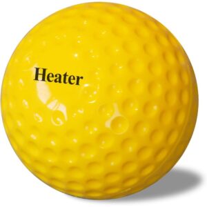 Discover the authentic Heater yellow dimpled baseball, perfect for practice and play. 100% genuine quality guaranteed.
