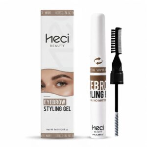 HECI BEAUTY Clear Eyebrow Gel offers premium styling for perfect brows. Imported and available at Curat Cart, enhancing your beauty routine.