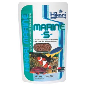 Hikari Marine Slow-Sinking Pellet Food, a premium import for smaller marine fish, available at Curat Cart. Enhances fish health and color.